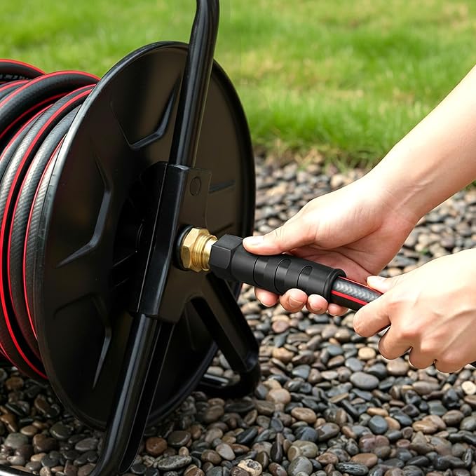 Heavy Duty Garden Hose 50ft, NON-EXPANDABLE Flexible Water Hose, Kink Resistant Lightweight Hybrid Hose, Leakproof Hose Male to Female Fittings