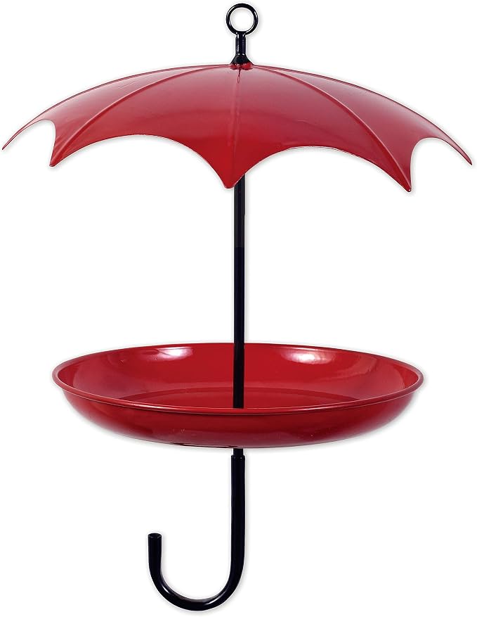 Sunset Vista Design for The Birds Umbrella-Shaped Bird Feeder, 13-Inch, Red