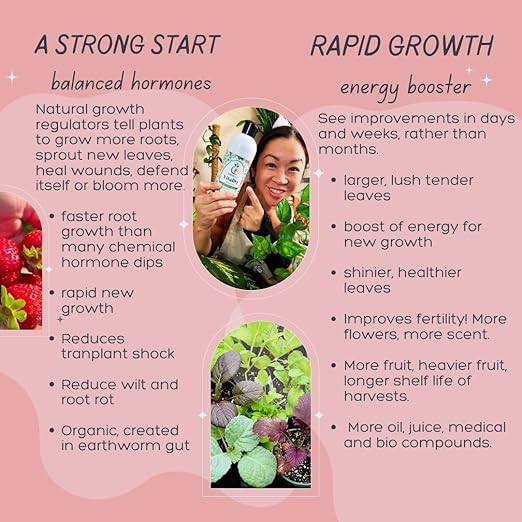 VermisTerra Vitality 16 oz - Growth Accelerator, Energy Booster, Seedling Fertilizer, Organic Plant Food, Promote Rapid Growth, All Plants, Root Cuttings, Will Not Burn, Reduces Transplant Shock