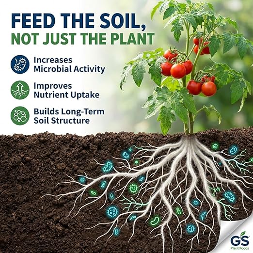 GS Plant Foods Liquid Fish & Kelp Fertilizer (55 Gallons) – Organic Material Review Institute Listed Natural Plant Food for Home Gardens, and Vegetables