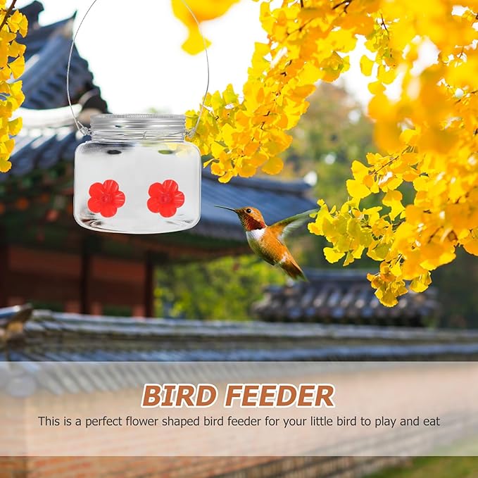 Sosoport 15 Pieces Hummingbird Feeders Replacement Flowers Pet Replacement Bird Feeder Replacement Parts Feeding Ports Bee Guards for Hummingbird Feeders for Outdoors Hanging Feeder