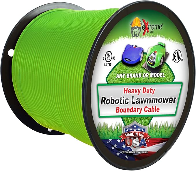 Universal Heavy Duty Automatic Lawnmower Boundary Wire - 1500' 14 Gauge Thick Professional Grade Robotic Lawnmower Perimeter Wire Works with ALL Brands