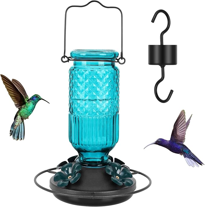 Glass Hummingbird Feeder& Plastic Disc Hummingbird Feeders