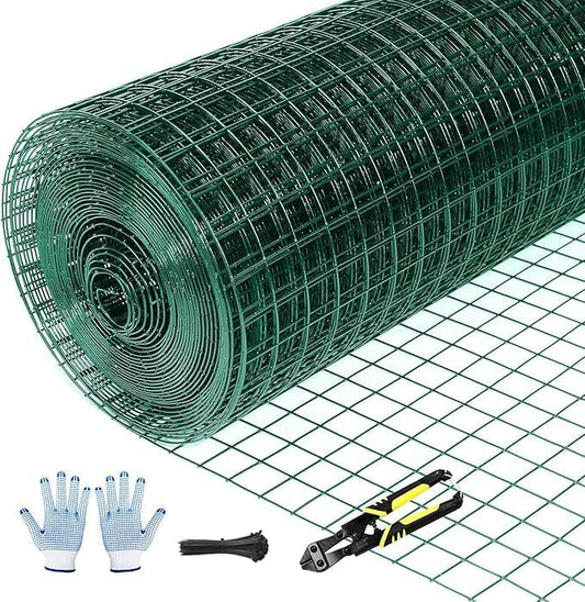 Tongmo Hardware Cloth, Chicken Wire Fencing, 19 Gauge Galvanized Wire & 1"x1" Mesh Size Welded Wire Roll Garden Fence, Poultry Netting for Rabbit/Duck/Chicken Coop (36" x 100')