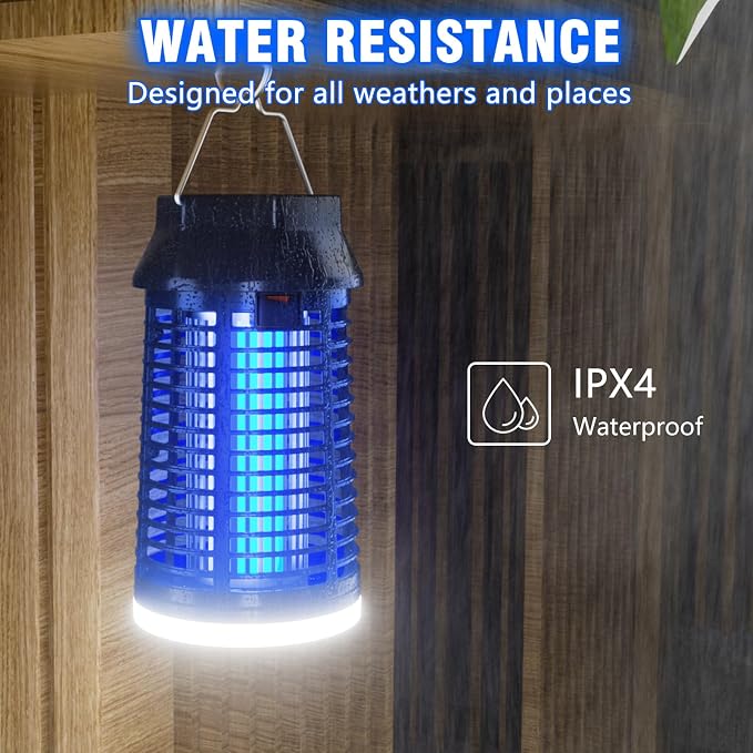 Electric Bug Zapper, Outdoor & Indoor Mosquito Killer with LED Light, Waterproof Fly Trap & Insect Catcher, Plug-in Insect Repellent for Outside, Patio, Garage, Home, and Garden