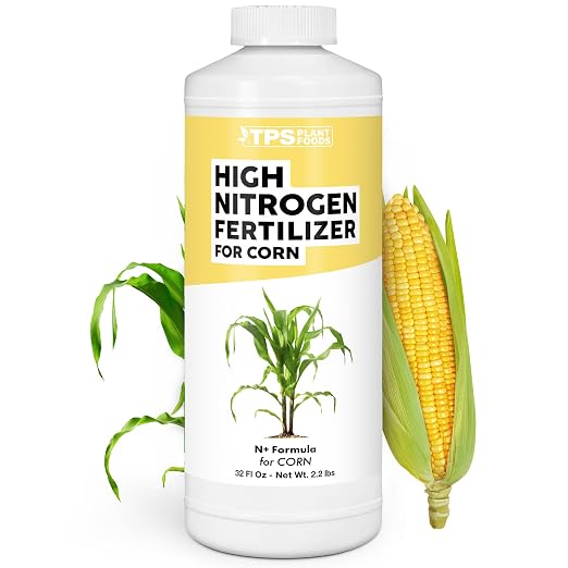 High Nitrogen Fertilizer for Corn – Liquid Plant Food for Strong Stalk Growth, Deep Green Leaves & Bigger Ear Development, 32oz