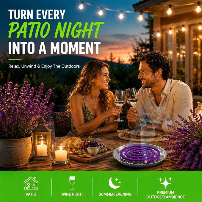 Extra Strong Mosquito Repellent Coils, 28 Pack Large Outdoor Coils for Patios, DEET Free, Long Lasting 7 to 8 Hours Burning Time, Effective Outdoor Insect Bug Control for BBQ Camping and Backyard