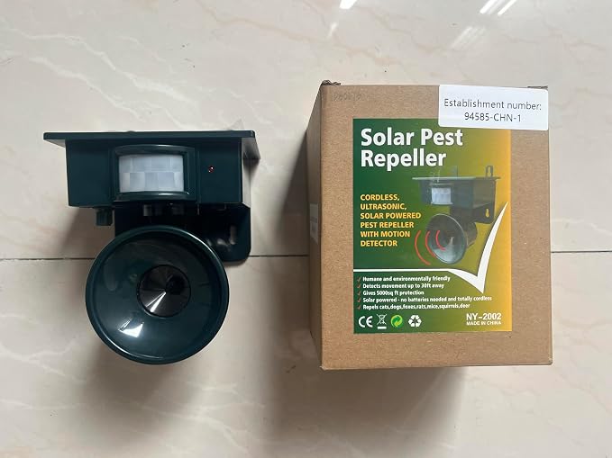 2026 New Solar Ultrasonic Bird Repellent Devices Bird Repeller Outdoor Motion Activated Bird Deterrents for Outside Pigeon Repellent Woodpecker Goose Deterrent for Rooftops Balconies Porch Patio