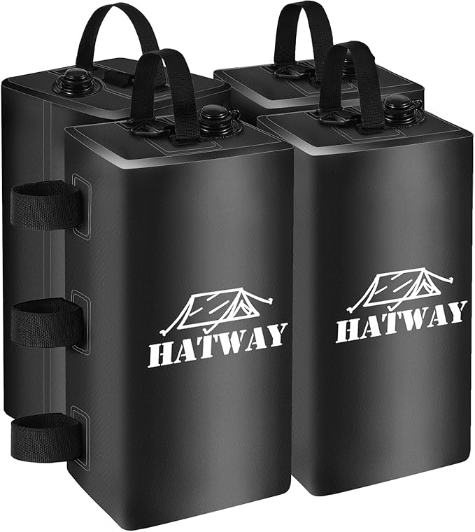 Hatway Canopy Weights,132 LBS Canopy Water Weight Bag Set of 4 Leg Weights for Pop Up Gazebo,Canopies,Tent-4 * 15L-Black