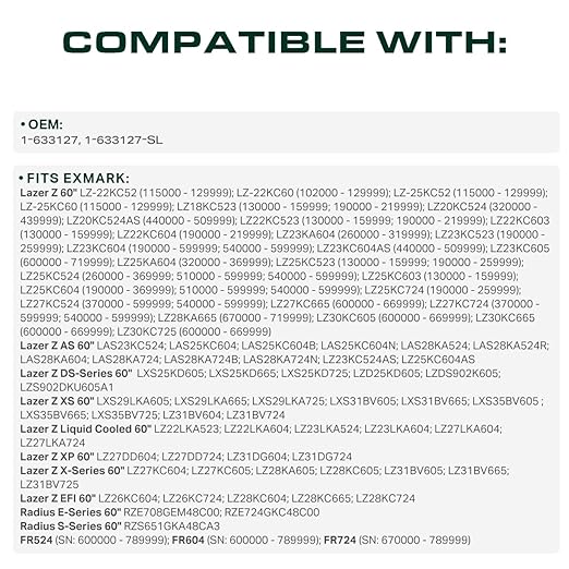 UDC Parts 1-633127 Deck Belt Replacement for Exmark Lazer Z 60 Inch 1-633127-SL XS XP DS AS X E S Series 633127 / Aramid Cord / 146.00 inches