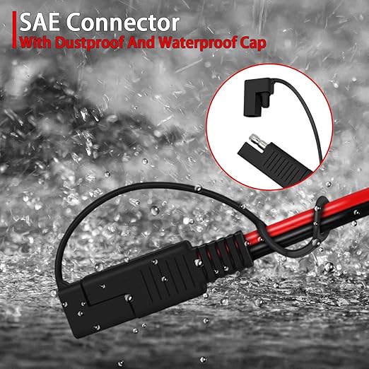 COMeap 6FT 1.8M SAE to DC8mm Female Adapter for Jackery Solar Panel, with Polarity Reverse Adapter DC7909 to DC8020 Converter for Explorer Series/GZ Portable Power Station Solar Generator 14AWG