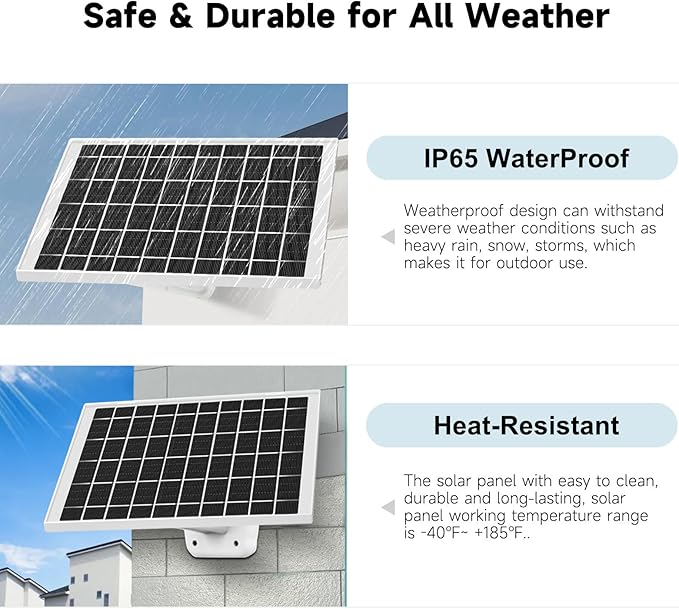 4 Pack 7W Solar Panel Charger for Arlo Essential 2K Outdoor 2nd Gen 3rd, Essential XL Camera 2nd Gen 3rd Solar Panel, Arlo Pro 6th Gen 2025 Release USB C Type C Cam, Micro USB Adapter, IP65 Waterproof