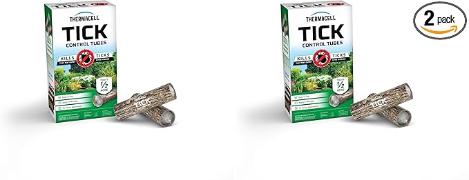 Thermacell Tick Control Tubes; 12 Per Box; No Spray, Easy-to-Use; Kills Ticks That May Carry Lyme Disease; Place in Backyard, Gardens or Wooded Areas Twice a Year; Won’t Harm Kids, Pets or Environment