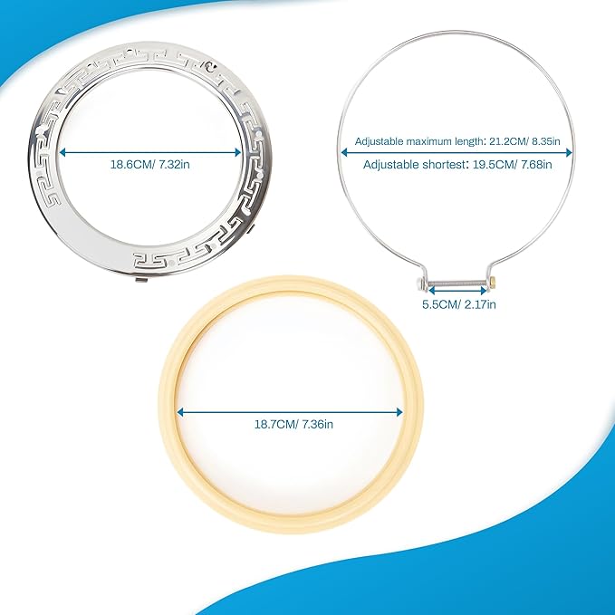 10'' Pool Light Maintenance Kit, Fixing Clamp 79111000,Sealing Ring 79101600Z, Stainless Steel Face Ring 79110600, Suitable for Maintenance and Replacement of 10 Inch Pool Lights