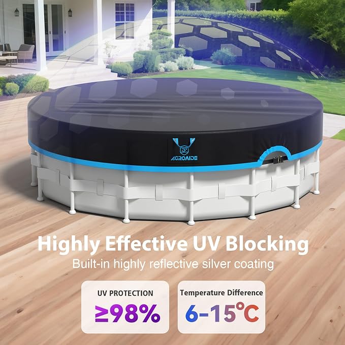 30ft Round Winter Pool Cover for Above Ground Pools, Extra Thick & Durable - Seamless Side Design, UV/Cold Resistant