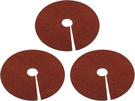 Fasmov 3 Pack Rubber Mulch Ring Tree Protector Mat Tree Protection Weed Mats, Heavy Duty Rubber, 24 inch