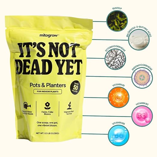 Pots & Planters - It’s Not Dead Yet mitogrow Patented Powder Formula, Makes 50 Gallons