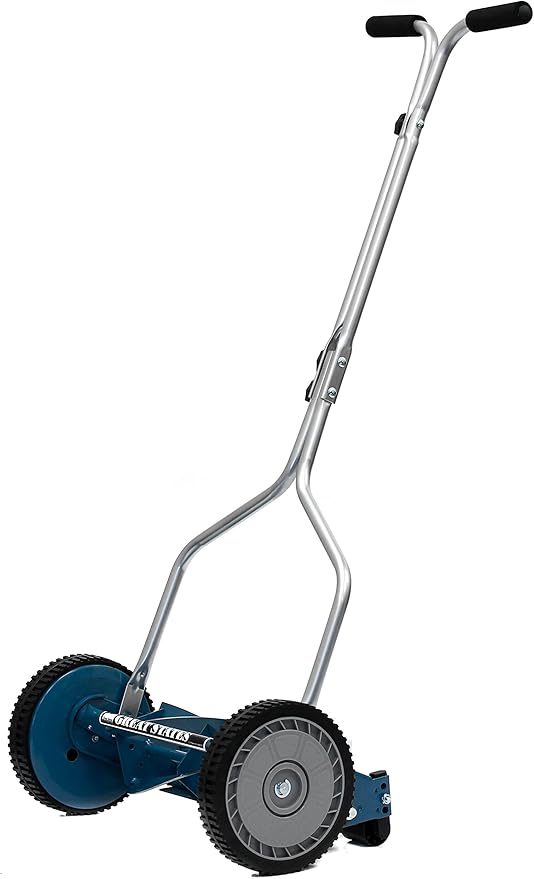 Great States 14" Push Reel Lawn Mower Bundle with Sharpener