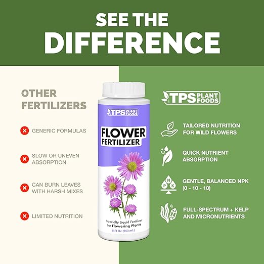 Flower Fertilizer – Liquid Plant Food for More Blooms, Bigger Flowers & Vibrant Color, 32 oz