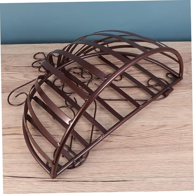 GANAZONO Railing Planters Outdoor Balcony Metal Wall Planter Basket Hanging Plant Basket Holder Half Round Hanging Baskets for Porch Balcony Fence Decor Bronze