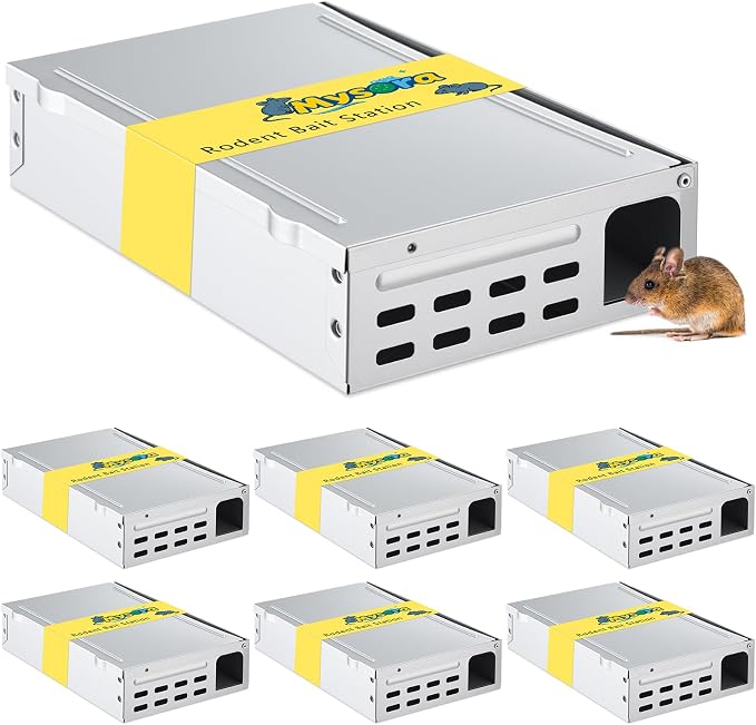 8 Packs Multi Catch Mouse Trap Invisible Mice Trap Rodent Humanized Silver Rat Traps for Indoor Outdoor Rat Control Pet and Security