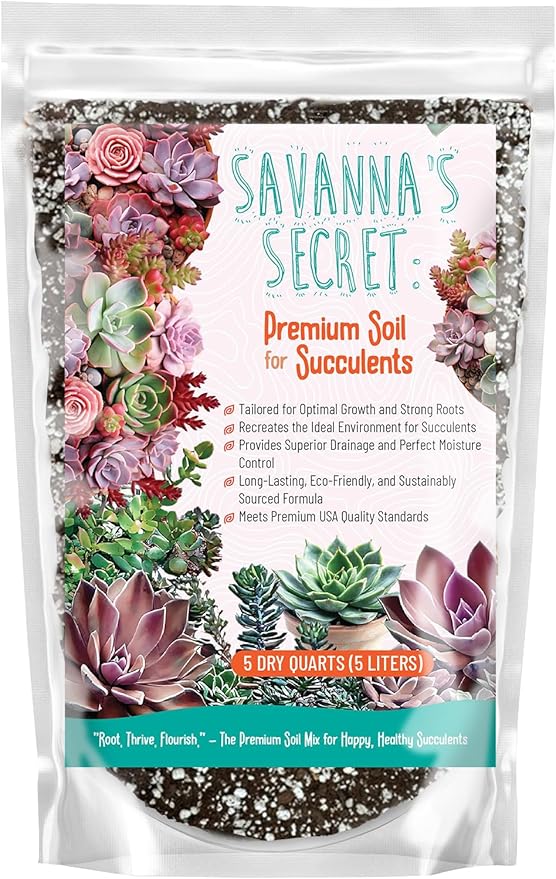 GARDENWISE Premium Organic Succulent Potting Mix – Well-Draining Indoor Plant Soil – Safe, Eco-Friendly, UV-Treated – Perfect for Succulents, Aloe, and Cacti – Handcrafted in The USA (1 Quart)