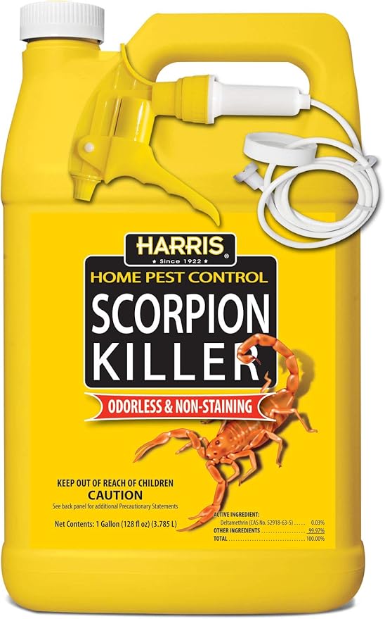 Harris Scorpion Killer, Liquid Spray with Odorless and Non-Staining Extended Residual Kill Formula (Gallon) 128 Fl Oz