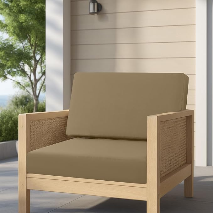 idee-home Outdoor Chair Cushions for Patio Furniture, Outdoor Seat Cushion | Waterproof Hampton Bay Deep Seat Replacement Couch Cushions for Garden Backyard Deck 28.5 x 28.5