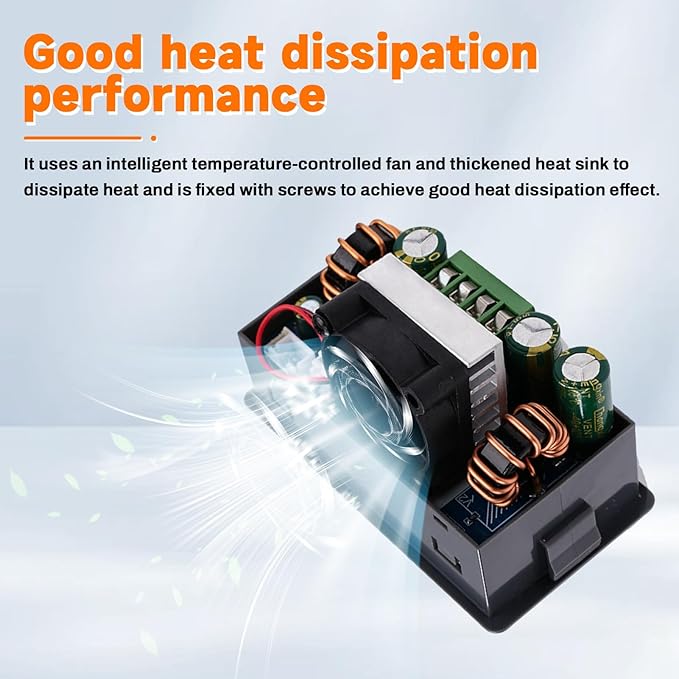 ZPSHYD Buck Boost Converter, 150W 0-36V 7A Adjustable CNC DC Power Supply with MPPT Solar Charging, Color LCD & 10 Memory Groups for Lab, EV, Camping, XY-SK150