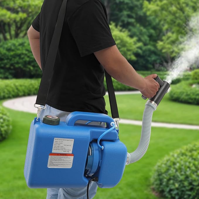 8L Electric Fogger Machine, Portable Fogger Sprayer Machine with Adjustable Nozzle and Shoulder Strap, 1200W Electric Atomizer Sprayer for Home Indoor and Outdoor