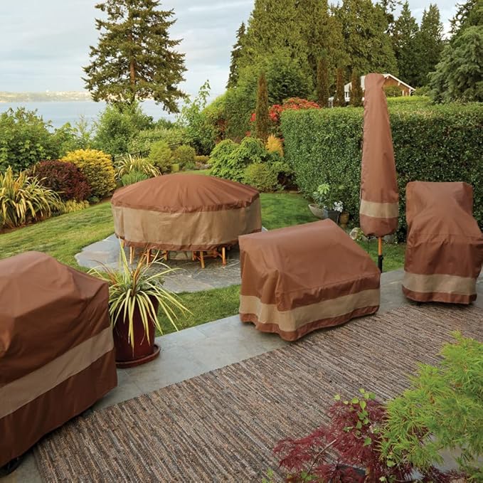 DUCKCOVERS Ultimate Waterproof 36 Inch Patio Chair Cover, 2 Pack, Outdoor Patio Chair Covers