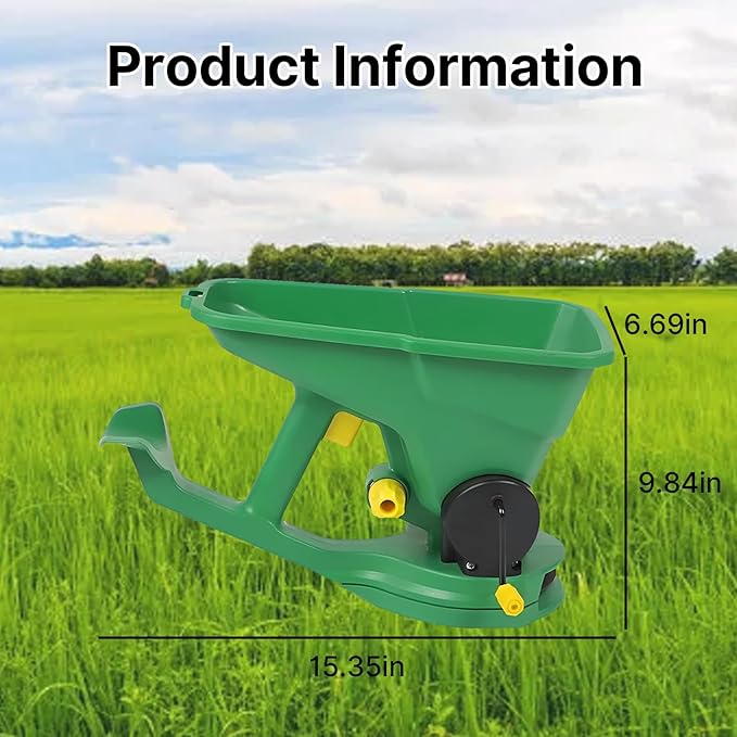 Grass Seed Spreader, Fertilizer Spreader, Handheld Power Spreader, 1.5L Hand Held Seed Spreader, Portable Fertilizer Spreader for Garden Lawn Small Farms