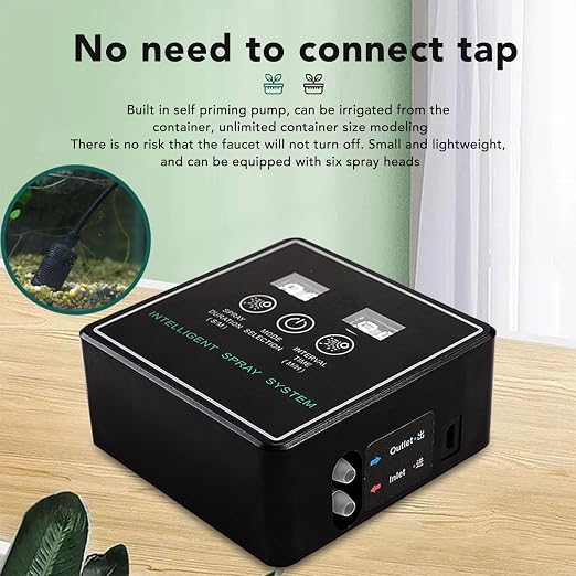 Brilluxa Reptile Fogger, Automatic Reptile Mister and Terrarium Humidifier Misting System with 360° Adjustable Nozzles and Timer-Controlled Spray for Vivarium Terrarium Enclosure Care