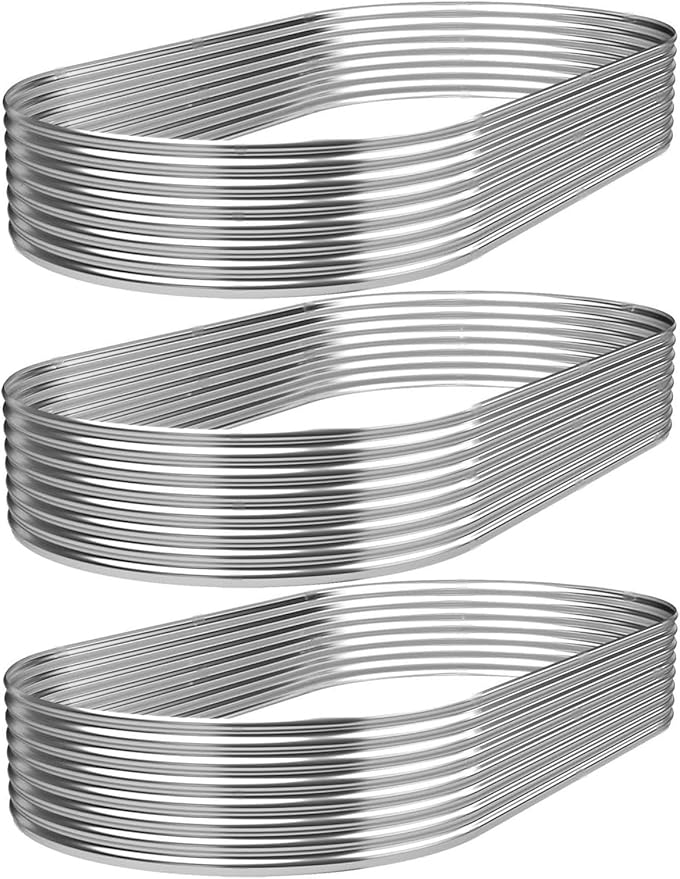 BTDVR 3 PCS Galvanized Raised Garden Bed Outdoor, Metal Raised Beds for Vegetables, Above Ground Garden Box for Flower, Steel Garden Bed for Gardening