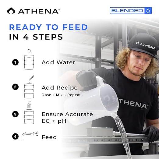 Athena Blended Balance | Liquid pH Buffer & Stabilizer for RO Water | Formula for Hydroponics | Sediment-Free, Dosatron Compatible | 5 Gallon