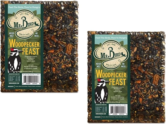 Mr. Bird 2-Pack Woodpecker Feast Large Wild Bird Seed Block 1 lb. 12 oz.