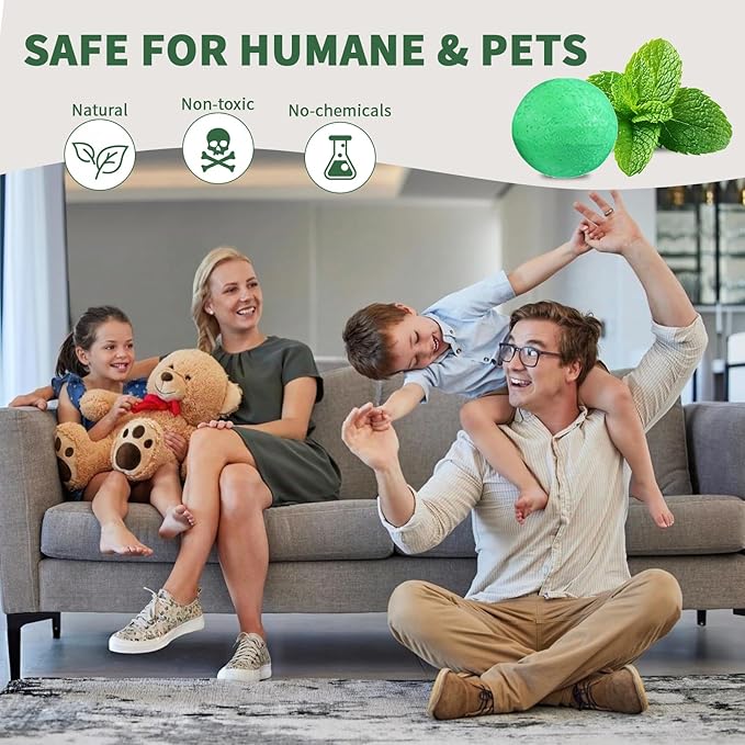 Mouse Rodent Repellent, 24 Pack Peppermint Oil for Mice, Mouse, Rats, Squirrel, Indoor/Outdoor Pest Control for Home, Kitchen, Garage, Safe for Pets & Family
