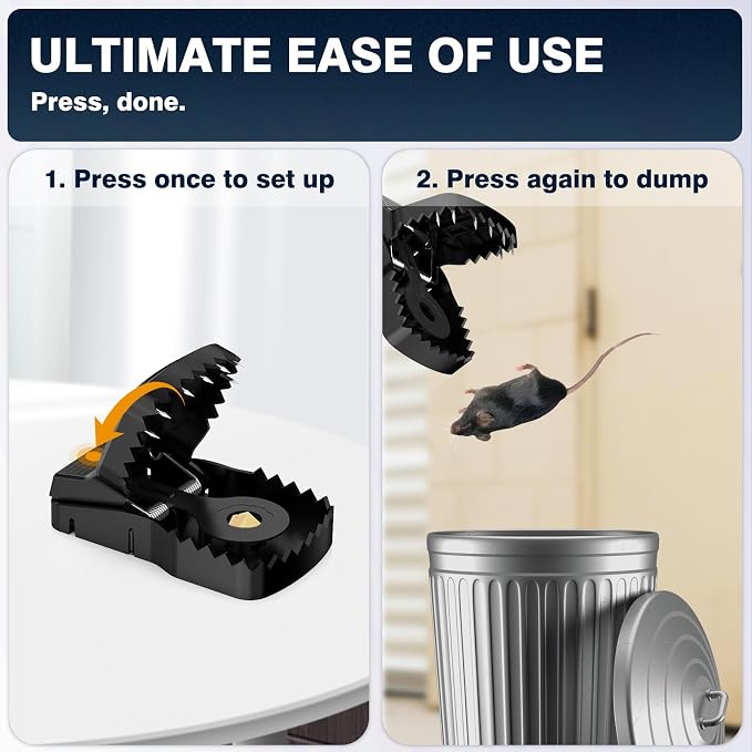Extra Large Squirrel Rat Traps Outdoor, Escape-Proof Squirrel Traps that Work, Simple and Reusable, 2 Pack