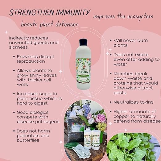 VermisTerra Vitality 16 oz - Growth Accelerator, Energy Booster, Seedling Fertilizer, Organic Plant Food, Promote Rapid Growth, All Plants, Root Cuttings, Will Not Burn, Reduces Transplant Shock
