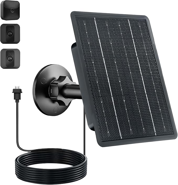 Zivif USB Solar Panel for Blink Camera, 4W Solar Power Charger Compatible with Blink Outdoor 3 (3rd Gen), XT XT2 Camera, with Adjustable Mount, 9.84ft Charging Cable