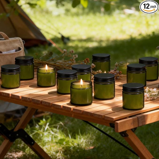 12 Pack 4oz Citronella Scented Candles, Long Burning Soy Wax Candles for Outdoor & Indoor, Perfect for Home, Patio, Garden, Camping, Summer Decor & Gifts