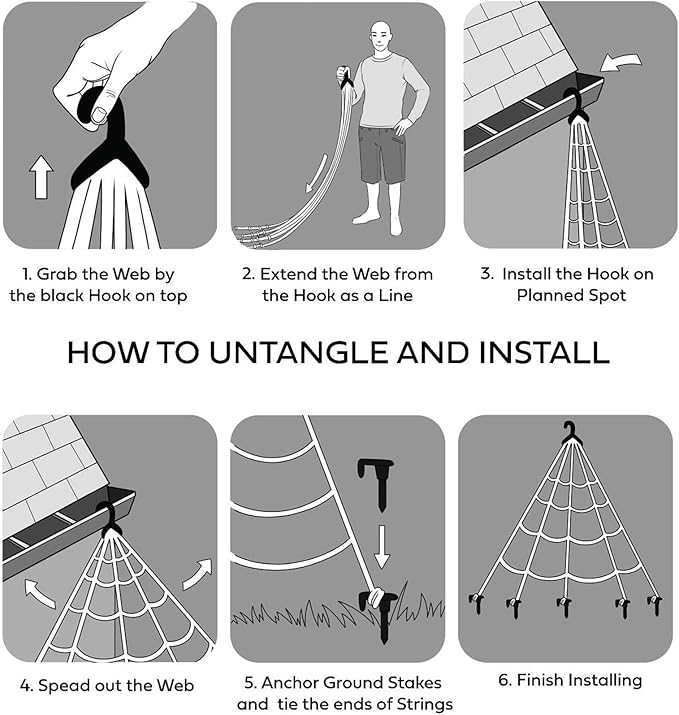 JOYIN Halloween Spider Web and 59'' Giant Spider, 16.4 x 15.7 Ft Large Triangular Web for Outdoor Decoration, Giant Spiderweb for Patio, Garden, Yard, Haunted House Decor, Indoor Home Party Supplies