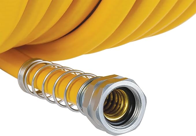 Gilmour 5/8" x 50' Heavy Duty Flexogen Water Hose, Flexible Garden Hose for Vegetable Gardens, Flower Beds, and Lawn Sprinklers, Yellow