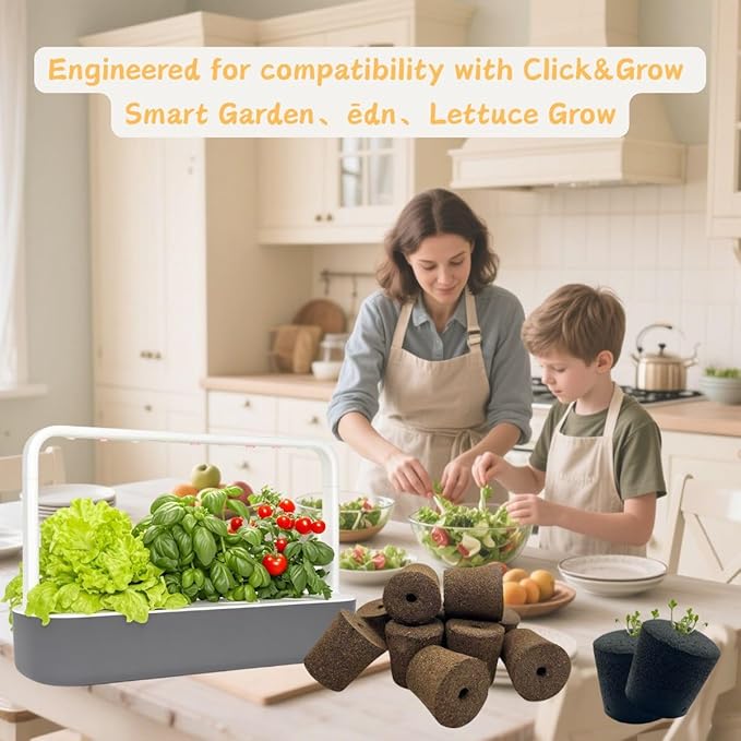 Compatible Replacement Pods for Click and Grow Smart Garden - 10 Packs Seedless Grow Sponges for Root Growth, Perfect for Indoor Herb Gardens & Transplanting