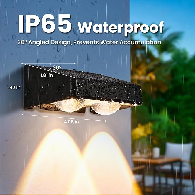 Solar Fence Lights Outdoor 12 Pack, 50 LM 11 Modes & 9 Colors Solar Lights with Brighter LED Focus Lens Waterproof IP65 for Wall Backyard Deck Patio Porch Step Railings Pool Decor