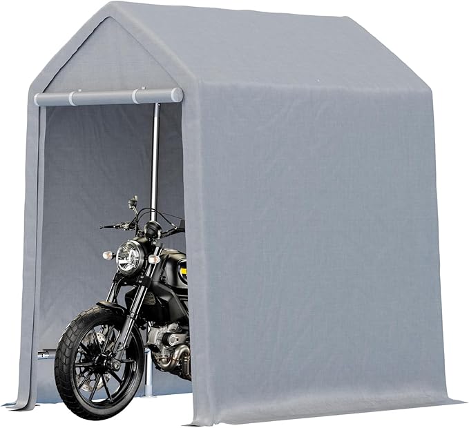 6×8 ft Outdoor Storage Sheds, Portable Storage Shelter Shed with Roll up Zipper Doors, Waterproof Outside Utility Shed Garage Tent for Motorcycle, Bicycles and Camping Tools