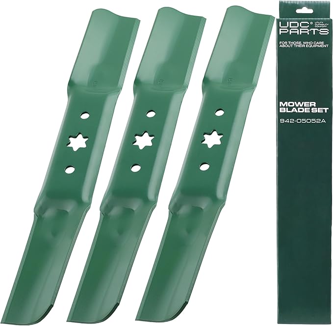 UDC Parts 942-05052A 6 Point Star Mower Blades Replacement for Cub Cadet 50 Inch XT1 LT50 GT50 RZT SX50 Troy Bilt Mustang XP Craftsman Z550 T260 742-05052A Ultima ZT1-50 / Medium Lift Mulching 3 Pack