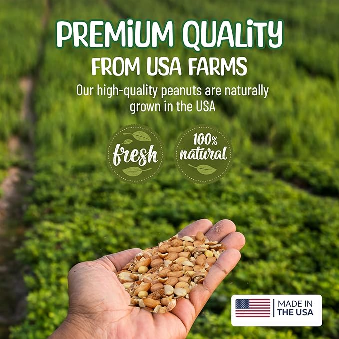 Sneaky Mango Raw Out of Shell Peanuts - 2 Pounds - Shelled Peanuts for Birds – Wildlife Quality - Food for Squirrels, Deer, Birds, and Other Wildlife Animals – Grown in The USA