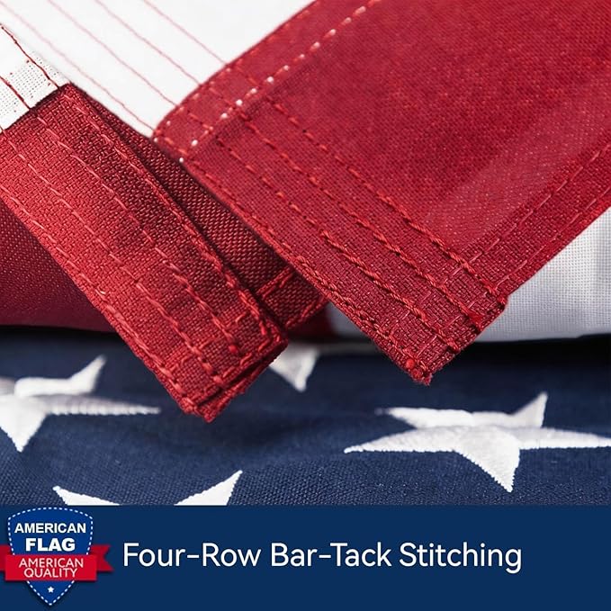 Premium American Flag Heavy Duty 420D 3x5, TearProof & Waterproof High Wind Resistant Outdoor US Flag with Embroidered Stars, Sewn Stripes, Brass Grommets for All-Weather Durability Reinforced Long Lasting
