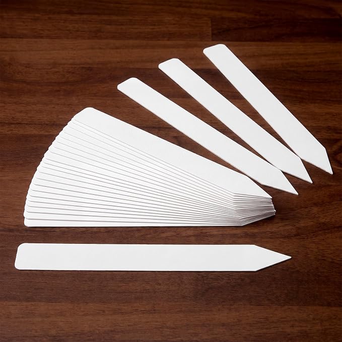 1000 Pcs 6 Inch Plastic Plant Labels Waterproof Garden Plant Tags Markers for Seedlings Greenhouse Accessories Outdoor Indoor Pot Garden Stake Essentials(White)